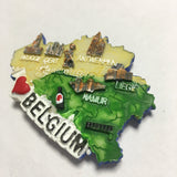 Map Belgium Fridge Magnet 3D Resin