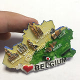 Map Belgium Fridge Magnet 3D Resin