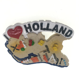 Map Holland Netherlands Fridge Magnet 3D Resin