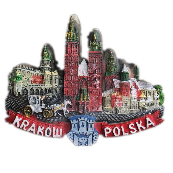 Krakow Poland Fridge Magnet 3D Resin