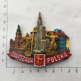 Warsaw Poland Fridge Magnet 3D Resin