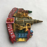 Warsaw Poland Fridge Magnet 3D Resin