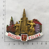 Warsaw Poland Fridge Magnet 3D Resin