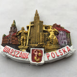 Warsaw Poland Fridge Magnet 3D Resin