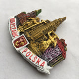 Warsaw Poland Fridge Magnet 3D Resin