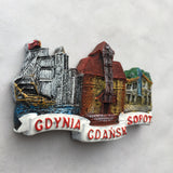 Gdansk Sopot Gdynia Poland Fridge Magnet 3D Resin