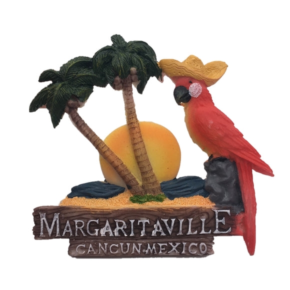 Cancan Macaw Mexico Fridge Magnet 3D Resin