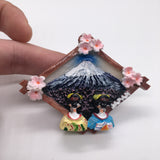 Mount Fuji Japan Fridge Magnet 3D Resin