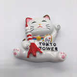 Tokyo Tower Cat Japan Fridge Magnet 3D Resin