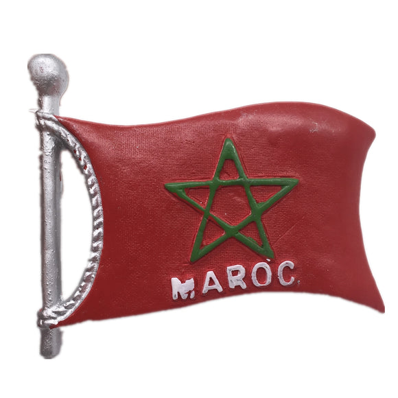 Flag Morocco Fridge Magnet 3D Resin