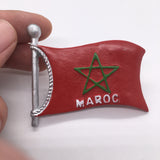 Flag Morocco Fridge Magnet 3D Resin