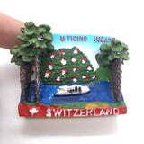 Lugano Switzerland Fridge Magnet 3D Resin