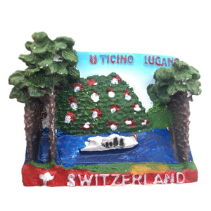 Lugano Switzerland Fridge Magnet 3D Resin