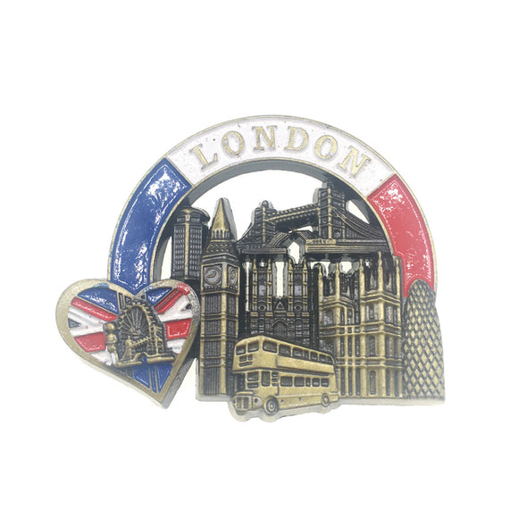 London England UK Fridge Magnet Metal Craft