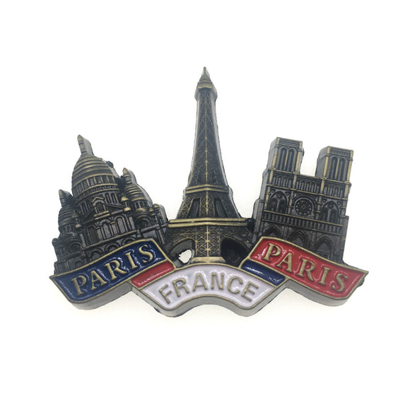 Paris France Fridge Magnet Metal Craft