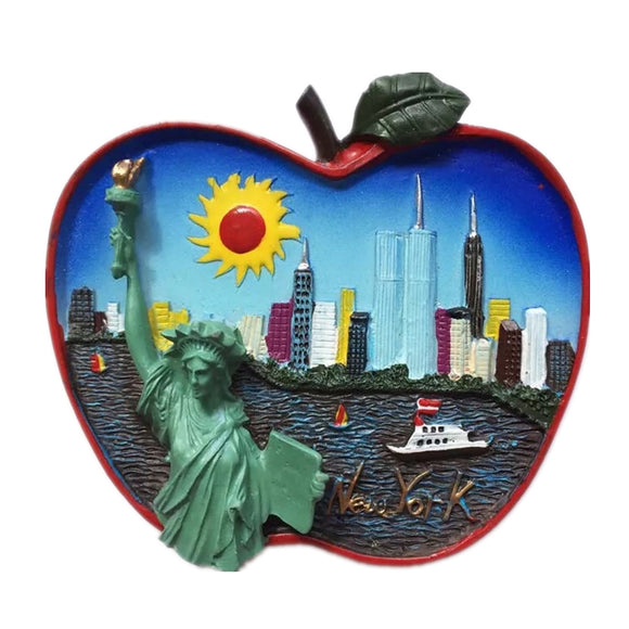 Oengift New York USA America Fridge Magnet 3D Ornaments of Acrylic Resin