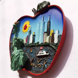 Oengift New York USA America Fridge Magnet 3D Ornaments of Acrylic Resin