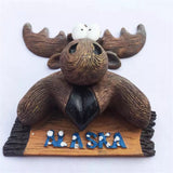 Elk Alaska USA America Fridge Magnet 3D Resin