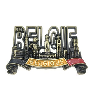 Brussels, Bruges, Ghent Belgium Fridge Magnet Metal Craft