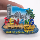 Penang Malaysia Fridge Magnet 3D Resin