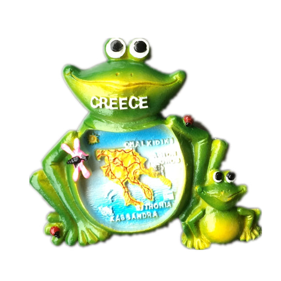 Crete Frog Greece Fridge Magnet 3D Resin