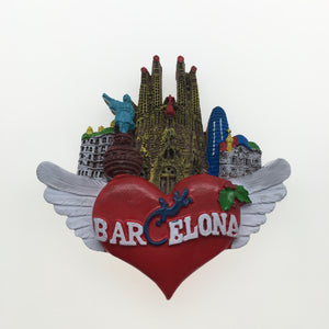 Barcelona Spain Fridge Magnet 3D Resin