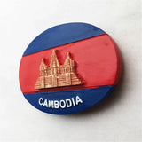 Flag Phnom Penh Cambodia Fridge Magnet 3D Resin