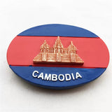 Flag Phnom Penh Cambodia Fridge Magnet 3D Resin