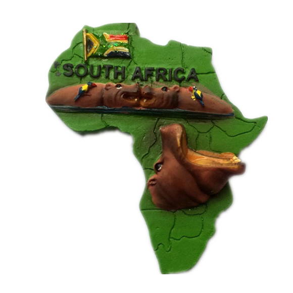 Hippopotamus South Africa Fridge Magnet 3D Resin