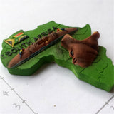 Hippopotamus South Africa Fridge Magnet 3D Resin