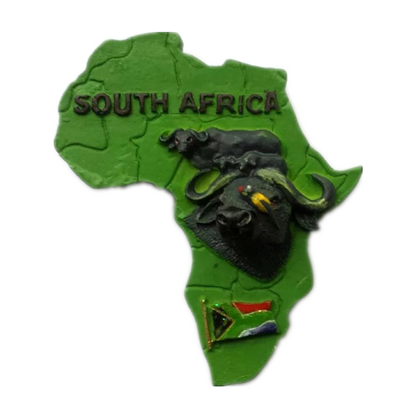 Bison South Africa Fridge Magnet 3D Resin