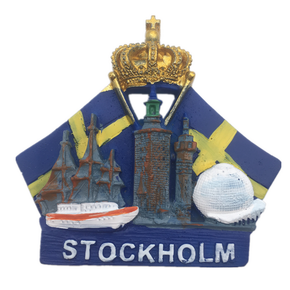 Stockholm Sweden Fridge Magnet 3D Resin