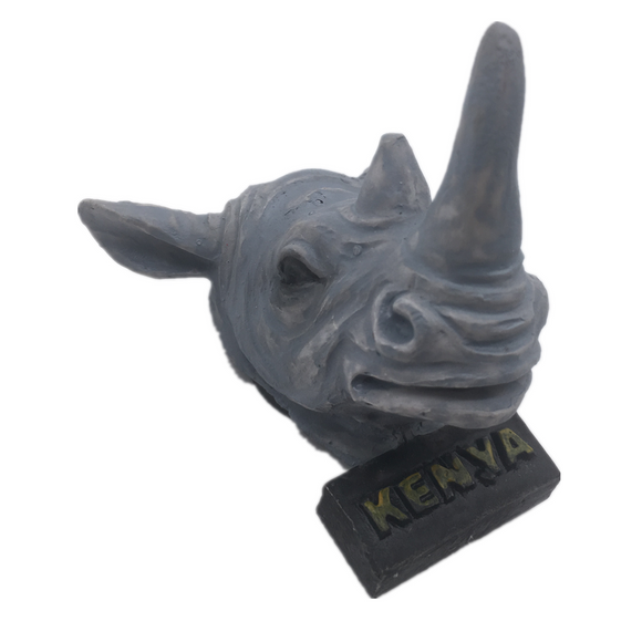 Rhinoceros Kenya Magnet 3D Resin