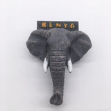 Elephant Kenya Magnet 3D Resin