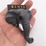 Elephant Kenya Magnet 3D Resin