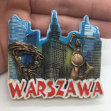 Warsaw Poland Fridge Magnet 3D Resin