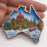 Melbourne Australia Fridge Magnet 3D Resin