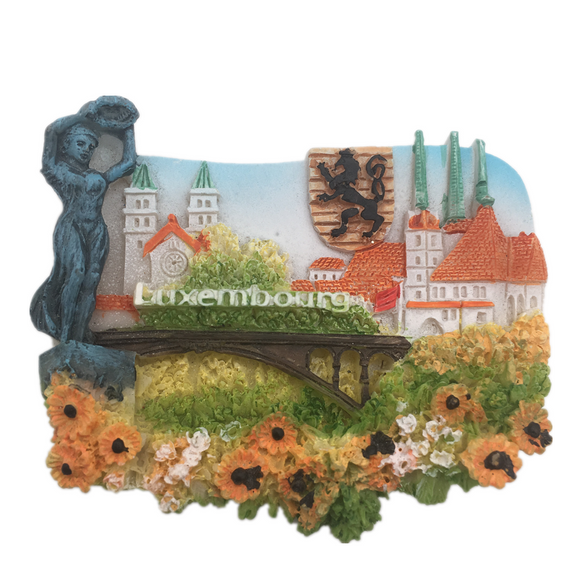 Luxembourg Fridge Magnet 3D Resin