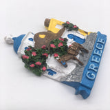 Santorini Greece Fridge Magnet 3D Resin