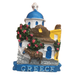 Santorini Greece Fridge Magnet 3D Resin