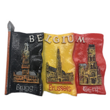 Brussels Bruges Gent Flag Belgium Fridge Magnet 3D Resin