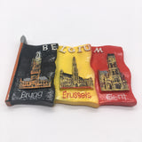 Brussels Bruges Gent Flag Belgium Fridge Magnet 3D Resin