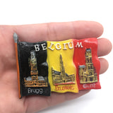 Brussels Bruges Gent Flag Belgium Fridge Magnet 3D Resin