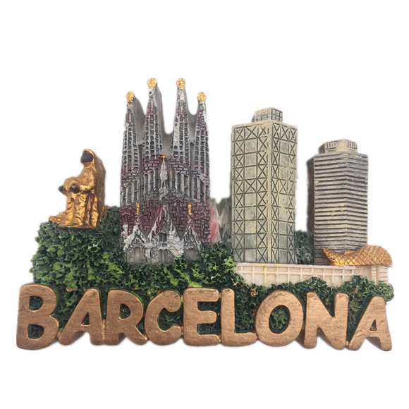 Barcelona Spain Fridge Magnet 3D Resin