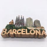 Barcelona Spain Fridge Magnet 3D Resin