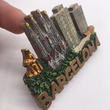 Barcelona Spain Fridge Magnet 3D Resin