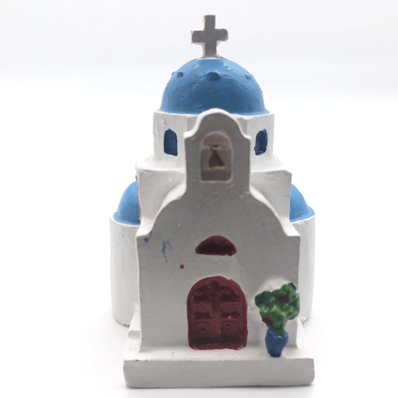 Blue Church Santorini Greece Fridge Magnet 3D Resin