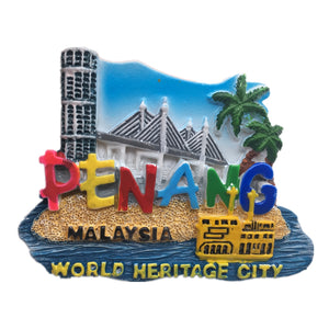 Penang Malaysia Fridge Magnet 3D Resin