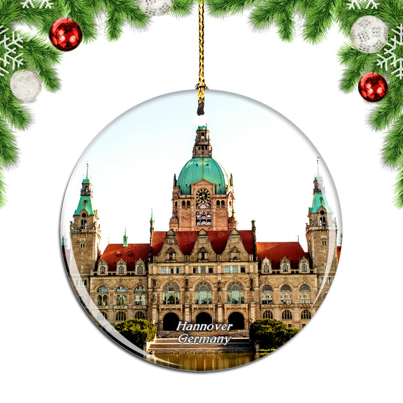 Germany New Town Hall Hannover Christmas Ornament