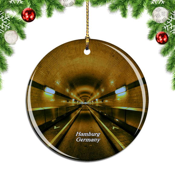 Germany Old Elbtunnel Hamburg Christmas Ornament